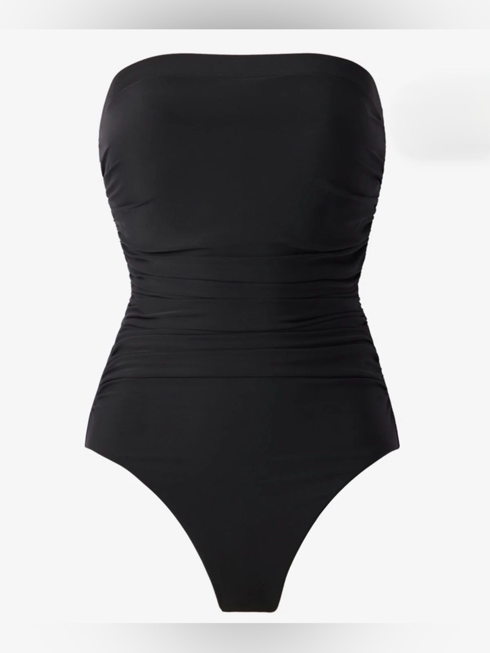 Miraclesuit Strapless Ruched One-Piece Swimsuit - Black
